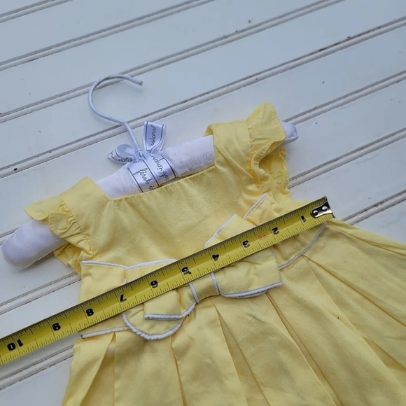 First Impressions 3-6 Months Baby Girl Yellow Dress Top Set Outfit Spring Summer - Picture 5 of 6